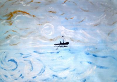 1 - Swirls On The Sea Swirls In The Sky - Acrylic On Canvas