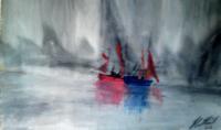 Sea Scape - Left Alone - Acrylic On Canvas