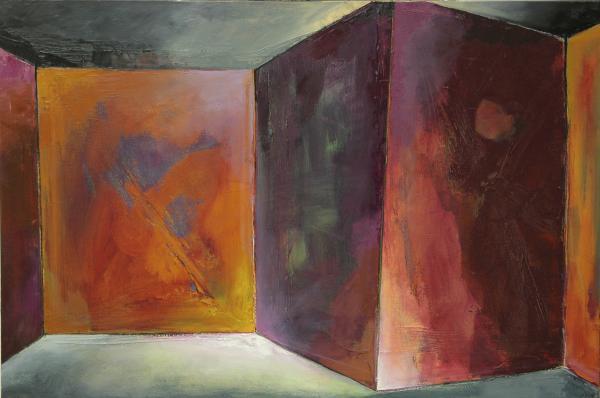 Room Paintings - Violet Room - Oil On Canvas