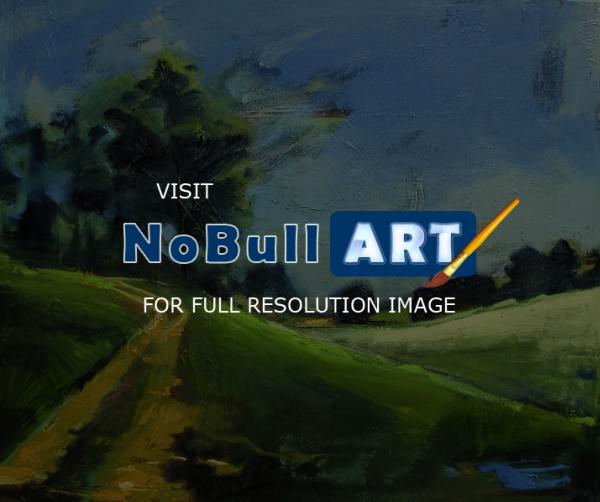Impressionism - Farm Road - Oil On Canvas