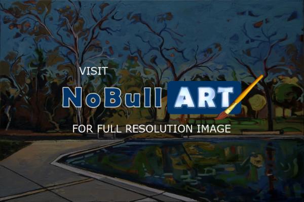 Impressionism - Footbridge And Trees - Oil On Canvas