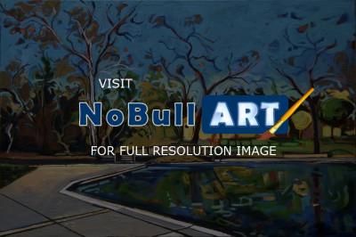 Impressionism - Footbridge And Trees - Oil On Canvas
