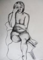 Figure 4 - Charcoal Drawings - By Jillian Romansky, Whimsical Drawing Artist