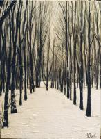 A Winters Walk - Acrylic Paintings - By Jennifer Christy-Vient, Realism Painting Artist