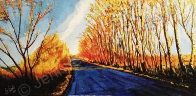 Nature - Autumn Road - Acrylic