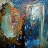 The Mirror - Oil Paintings - By Olimpia Vila, Abstract Painting Artist