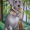 Millie The Weimaraner - Oil On Canvas Paintings - By Suzanne Clapp, Realism Painting Artist
