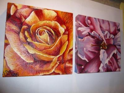 Flower Collection - Tutti Fruity And Zesty Orange As One - Oil On Canvas