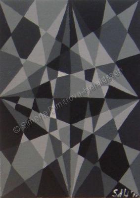 Abstract - Blanco Y Negro - Gouache