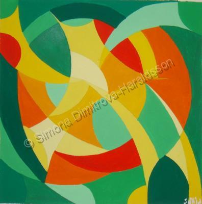 Abstract - Flor Del Sol - Gouache