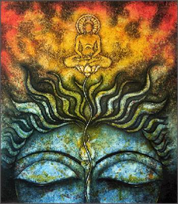 Chelians Buddha Series - Buddha 1 - Oil On Canvas