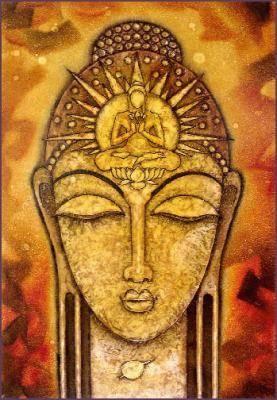 Chelians Buddha Series - Buddha 7 - Oil On Canvas