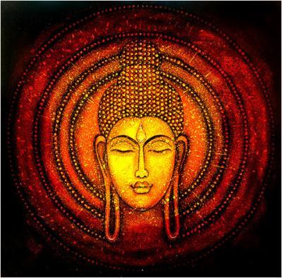 Chelians Buddha Series - Buddha 18 - Oil On Canvas