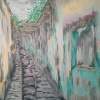 Ha Noi Corner - Oil On Canvas Paintings - By Mike Do, Life Painting Artist