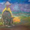 A Buffalo - Oil On Canvas Paintings - By Mike Do, Life Painting Artist
