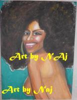 Love My Fro - Acrylic Paintings - By Janice Frierson, Afrocentric Painting Artist