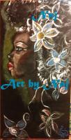 Flower Goddess - Acrylic Paintings - By Janice Frierson, Afrocentric Painting Artist