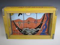 Mustang Convertible - Ceramics Coke Boxes Found Art Ceramics - By Stephen Hearne, Coke Box Murals Ceramic Artist