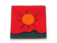 Pacifica Pottery - Abstract Ceramic Tile  07 - Ceramics