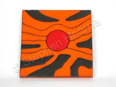 Pacifica Pottery - Abstract Tile 05 By Ceramic Artist Stephen Hearne - Ceramics