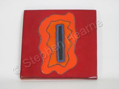 Pacifica Pottery - Abstract Tile 26 By Ceramic Artist Stephen Hearne - Ceramics