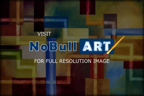 Modern Abstract Art - Crossroads - Oil  Acrylic On Canvas