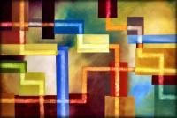 Modern Abstract Art - Crossroads - Oil  Acrylic On Canvas