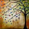 Gumdrop Tree - Oil  Acrylic On Canvas Paintings - By Peggy Garr, Modern Abstract Contemporary Painting Artist