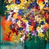 Flowering - Oil  Acrylic On Canvas Paintings - By Peggy Garr, Modern Abstract Contemporary Painting Artist