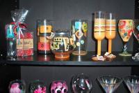 Hand-Painted Glassware - Acrylic Glass Paint Glasswork - By Peggy Garr, Painted Glassware Glasswork Artist