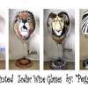 Hand-Painted Zodiac Wine Glasses - Acrylic Glass Paint Glasswork - By Peggy Garr, Painted Glassware Glasswork Artist