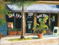 Bakery On New England St - Oil Paintings - By Ann Holstein, Studio Work Painting Artist