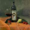 Wine And Fruit - Oil Paintings - By Ann Holstein, Realism Painting Artist