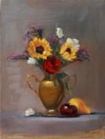 Sunflowers - Oil Paintings - By Ann Holstein, Realism Painting Artist