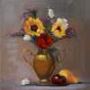 Sunflowers - Oil Paintings - By Ann Holstein, Realism Painting Artist