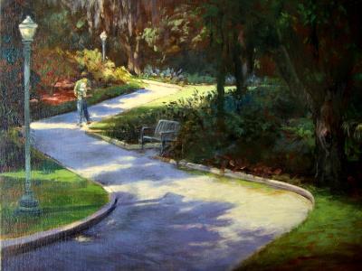 Landscape - Stroll In The Park - Oil