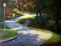 Stroll In The Park - Oil Paintings - By Ann Holstein, Plein Air Painting Artist