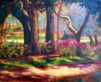 Landscape - Lake Lilley Azaleas - Oil