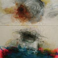 Tearful Disregard - Mixed Media Paintings - By Richard And Kim Bouchard, Abstract Painting Artist