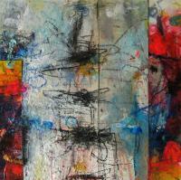 Untitled 4 - Mixed Media Paintings - By Richard And Kim Bouchard, Abstract Painting Artist