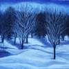 Winter Moonlight - Pastel Paintings - By Iryna Ivanova, Realism Painting Artist