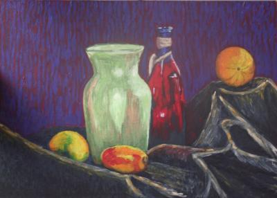 Acrylic - Still Life With Mangoes - Acrylic