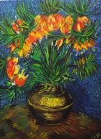 Van Gogh Study - Oil Pastel Paintings - By Iryna Ivanova, Van Gogh Painting Artist