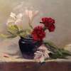 Purple Vase With Carnations - Oil Paintings - By Beth Pendleton, Realism Painting Artist