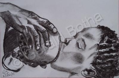 My Art - The Thirsty Child - Charcoal