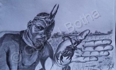 My Art - The Scorpion King - Graphite Pencil On Paper