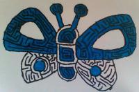 The Amazeing Butterfly - Sharpies Drawings - By Scott Hempleman, Pop Art Drawing Artist