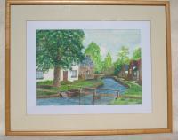Lower Slaughter - Water Colour Paintings - By Bampy Dragon, Realism Painting Artist