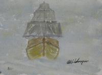 Misty Sailing - Water Colour Paintings - By Bampy Dragon, Impressionism Painting Artist