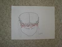 Christ Passion - Pen And Ink Drawings - By Bampy Dragon, Impressionism Drawing Artist
